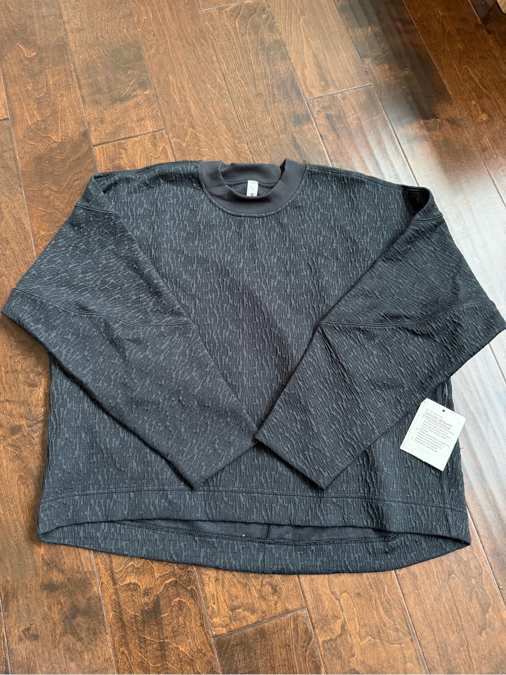lululemon athletica Black Heather Crew Sweatshirt